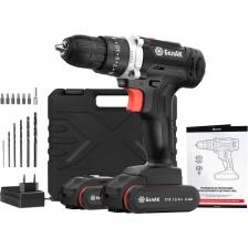 Дрель шуруповерт ударная аккумуляторная «БелАК» представляет собой надежный и универсальный инструмент для профессионалов и домашних мастеров. Идеально подходит для сборки мебели, монтажа гипсокартона, работы с деревом и металлом. Шуруповерт сочетает в себе две функции с высоким крутящим моментом: закручивание и откручивание крепежа (шурупов, саморезов, болтов) и сверление различных материалов, в том числе металлов. Шуруповёрт «БелАК» включил в себя ряд решений, адаптирующих инструмент под интенсивное использование в сложных условиях без перерывов. Усовершенствованная система охлаждения исключает риски перегрева и повреждения механизмов. Ударный режим шуруповерта значительно повышает эффективность сверления, создавая импульсно-поступательные движения, что особенно важно для работ по кирпичу или пеноблоку. Быстрозажимной патрон для шуруповерта выполнен из усиленной стали в прочной пластиковой оболочке, рассчитанной на повышенные ударные нагрузки. Шуруповерт аккумуляторный идеально подойдет для дома, гаража, мастерской. LED подсветка ярко подсвечивает область крепежа, позволяя использовать аккумуляторный шуруповерт для слабо освещенных мест. Быстрое зарядное устройство позволяет работать без остановок при наличии несколько сменных аккумуляторов для шуруповерта. Индикатор остаточного заряда аккумулятора поможет рассчитать время работы. В комплекте с устройством идет 2 аккумулятора емкостью 1500 мАч.