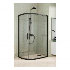 Душевой уголок GuteWetter GWMPKB018RB 130x105x200 см, цвет фурнитуры черный матовый, цвет стекла бесцветный, стекло закаленное 6 мм, открывание двери левое / правое 4698031923175