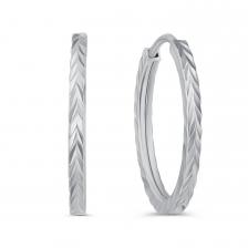 Серебряные серьги с алмазной гранью