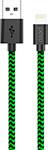 Дата-кабель Pero DC-04 8-pin Lightning 2А 1м Green-black