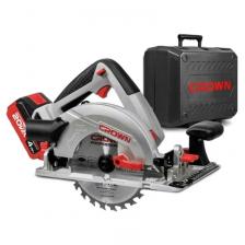 Пила дисковая Аккумуляторная дисковая пила Crown CT25002-165HX-4 BMC (2х4 Ач, макс глубина пропила под углом 90° 57 мм)