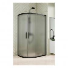 Душевой уголок GuteWetter GWMPKB018RB 130x120x200 см, цвет фурнитуры черный матовый, цвет стекла матовый, стекло закаленное 6 мм, открывание двери левое / правое 4698031923816