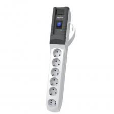 ZIS Сетевой фильтр Pilot - Pro USB {5 с заземлением +1 в формате GP, USB 3A, с разъёмами type A, C} 1,8м [арт.181] [Pilot - Pro USB 1,8m]