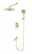 Душевой комплект Wonzon & Woghand Frame WW-88939010-BG С ВНУТРЕННЕЙ ЧАСТЬЮ, брашированное золото