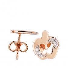 Серьги-пусеты из золота с фианитами