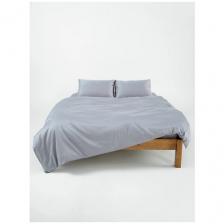 Комплект постельного белья GoodNight Pure однотонное, 1.5-спальное, хлопок, серый