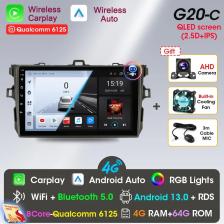 Srnubi 9 "Android 13 Carplay автомобильная стереосистема для Toyota Corolla E140 E150 2006-2012 мультимедийный плеер 2 Din GPS DVD колонки