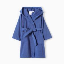 Халат махровый детский, размер 30, цвет синий, 340 г/м? хлопок 100% с AIRO