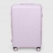 Чемодан Smarter Luggage из полипропилена, размер 24, сиреневый 43х27х66 см