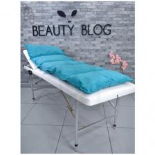 Матрас BEAUTY BLOG на кушетку , складной, для наращивания ресниц, велюр, лазурный