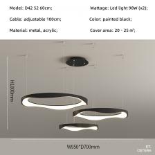 LED люстра HomeLover чёрно-белая круглая