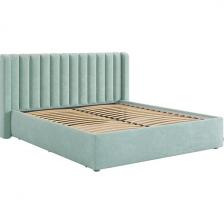 Кровать с основанием Ева 160х200 см Mebelson (ДСП,ЛДСП,Велюр/Мятный) арт.ZO.KM1.6-23.2764