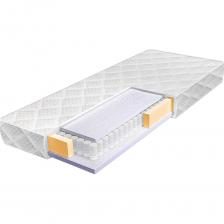 Матрас "ШВЕТЕКС" Комфорт , рассчитанный для подростков, и взрослых. Эта модель имеет одинаковые характеристики сторон. Матрас обладает средней степени жесткости. В основе матраса лежит блок независимый пружинный блок TFK (256пр./м.кв. 140 мм) Пружинный блок отделен от наполнителя слоями термовойлока. Независимый пружинный блок - идеальное решение для тех, кто ценит комфорт и качество сна. который позволяет равномерно распределять нагрузку и тем самым сохранять правильное положение позвоночника во время сна. В качестве наполнения у данного матраса использованы одинаковые материалы, с двух сторон. Холлофайбер повышенной плотности, данный материал гарантирует правильно положение позвоночника во время сна. По периметру предусмотрено усиление из плотной пены, что продлевает срок эксплуатации матраса. Общая высота матраса составляет 18 см, а максимальная нагрузка, которую он может выдержать до 120 кг. Сторона А матраса изготовлена из холлофайбера толщиной 20 мм, Сторона Б матраса изготовлена из холлофайбера толщиной 20 мм. Чехол матраса выполнен из стеганного трикотажа с синтепоном. Чехол приятен на ощупь, и обладает отличными антиаллергенными свойствами.Матрас Пружинный - это отличный выбор для вашего сна. Он сочетает в себе надежность, комфорт и долговечность, обеспечивая вам качественный и здоровый отдых каждую ночь.