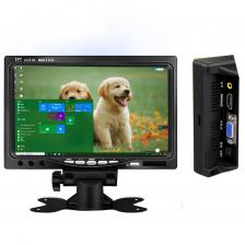Автомобильный монитор HDMI 7 дюймов широкоформатный HD 1024*600 маленький ЖК-дисплей с AV/VGA/совместимый настольный мини-ЖК-монитор
