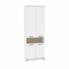 Шкаф для книг Aurelio 18, 800x450x2308 мм, цвет белый/блеквуд сатиновый