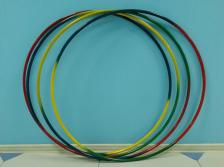 Обруч гимнастический стальной d90см, утяж. окрашенный 1050гр, РАДУГА DSAthletic