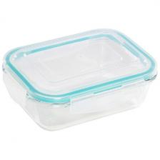 Контейнер из жаропрочного стекла Mallony DIAFANO 650 мл, прямоугольный с пластиковой крышкой (005471)