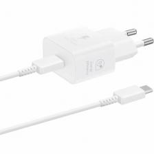СЗУ Samsung Super Fast Charge 25W 3A + кабель Type-C - Type-C (EP-T2510XWEG) White