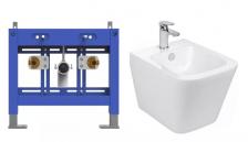 Комплект биде подвесное WeltWasser Gelbach 005 белый с инсталляцией BAMBERG 480 BD