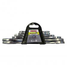 Набор гаечных рожковых ключей из 6 предметов от бренда WMC Tools предназначен для выполнения слесарных, монтажных и ремонтных работ.Качество. Ключи рожковые изготовлены из прочной инструментальной стали CrV, что гарантирует прочность и долговечность инструмента.Удобство хранения. Набор комбинированных ключей идет в комплекте с трапециевидным держателем. В нем ключи надежно закреплены и не потеряются, а Вы всегда можете брать их с собой или хранить в автомобиле.