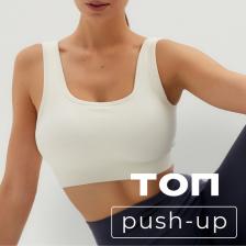 Топ спортивный женский MINAKU: SPORTLY, цвет молочный, размер L