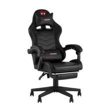 Кресло спортивное TopChairs Prophet с оттоманкой черный арт.УТ000039479