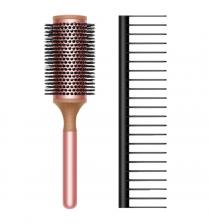 Расчёски Dyson Round Brush Pale Rose + Detangling Comb