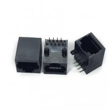 50 шт./лот Черный разъем RJ45 8P8C Jack Пластиковое крепление для печатной платы Сетевой Интернет Модульный 18,5 мм