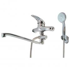 Смеситель для ванны stMira MIRA латунь, L-нос 30 см, поворотный дивертор 5007