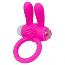 ToyFa Кольцо с ушками Powerful cock ring, 2.5 см, розовый