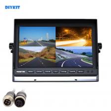 DIYKIT 10,1-дюймовый IPS 4-канальный 4-сплит-экран с четырьмя экранами, автомобильный HD-монитор заднего вида для автомобильной камеры AHD 1080P 720P CVBS