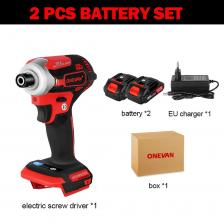 ONEVAN Бесщеточная аккумуляторная дрель 588Нм, красный+черный