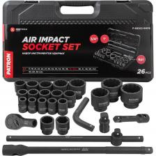 Набор инструментов ударных с посадочным квадратом 3/4" и 1" от бренда PATRON. Набор включает в себя ударные головки, трещотку, воротки и удлинители.Качество. Они изготовлены из высококачественной хромомолибденовой стали (Cr-MO), что обеспечивает им прочность и долговечность.Универсальность. Головки ударные предназначены для зажима/разжима деталей и другой работы внутри механизмов. Они могут использоваться в автомобильном ремонте, строительстве, промышленных процессах и других областях.Удобство использования. Способны выдерживать значительные нагрузки и удары, что позволяет работать с более тугими крепежными элементами и устойчивы к повреждениям. Трещотка и воротки используются вместе с головками для зажима/разжима внутри различных механизмов. Удлинители применяются при работе в труднодоступных местах.Незаменимый инструмент в арсенале любого автомеханика или промышленного работника, который работает с крепежными элементами. Они обеспечивают быстрое и эффективное решение задач, связанных с крепежом.