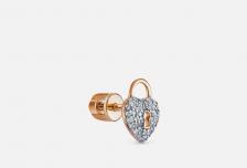 Пирсинг золотой Бриллиант 1 шт VESNA JEWELRY