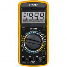 Профессиональный цифровой мультиметр DT-300 отличается расширенной многофункциональностью. Предназначен для измерения тока, напряжения, сопротивления, параметров диодов, транзисторов, частоты. Заменяет несколько измерительных устройств: вольтметр, амперметр, омметр. Прибор оснащен откидным ЖК дисплеем и складной подставкой. Используется для проведения измерений электрических параметров сети и приборов