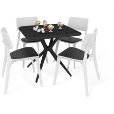 Обеденная группа черный/белый/черный Sheffilton SHT-DS194 8191133801