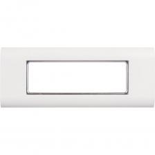 Настенная лицевая панель под 3 вставки, белая NIKOMAX NMC-PL3PM-WT