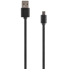 Кабель Red Line USB - micro USB (50 см), 2А, нейлоновая оплетка, черный (УТ000025009)