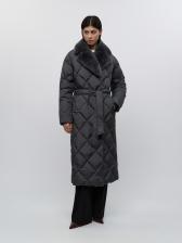 CONSO Пуховое пальто с мехом кролика