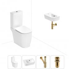 Комплексное предложение по специальной цене, включающее все необходимое для обустройства санузла или ванной комнаты.Готовое решение для туалетной комнатыЭлегантный вид напольного унитаза позволяет гармонично вписаться в интерьер современного санузла или ванной комнаты, наполняя его атмосферой роскоши и уюта.Санитарный фарфор Lavinia Boho имеет более твердую и гладкую поверхность, нежели сантехнический фаянс.Система антивсплеск увеличивает гигиеничность использования изделия и делает уборку более быстрой и простой.Компактная подвесная раковина Lavinia Boho One оптимально подходит для небольших ванных комнат или гостевых санузлов.Дизайнерская сантехника изготовлена в едином стиле: изделия прекрасно дополняют друг друга и формируют органичный тандем с элегантными аксессуарами.Внимание! Данная модель с левым – L-разворотом. Пожалуйста, убедитесь в правильности выбора нужной стороны.