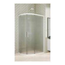 Душевой уголок GuteWetter GWMPKB018RB 105x85x200 см, цвет фурнитуры белый матовый, цвет стекла матовый, стекло закаленное 6 мм, открывание двери левое / правое 4698032688370