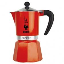 Гейзерная кофеварка Bialetti Rainbow, 270 мл rosso 0.27 л 6 шт. 18 см 0.6 кг