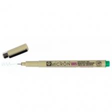 SAKURA Ручка капиллярная Pigma Micron 005, 0.2 мм, зеленый цвет чернил
