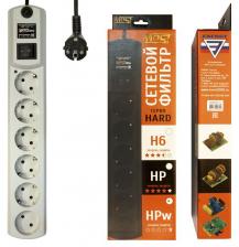 MOST Сетевой фильтр HPw 2м (6 розеток) белый (коробка) [HPW 2М БЕЛ]