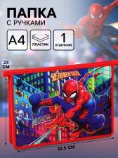 Папка пластиковая для тетрадей А4, на молнии, «Человек-паук»