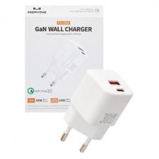 Сетевое зарядное устройство Keephone для iPhone 15 Pro Max USB Type-C 30W White (2039321506708)