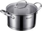 Кастрюля индукционная со стеклянной крышкой Regent Inox Linea Sirena, 3.4 л, металлик (65-0320)