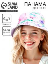 Панама детская для девочки «Бабочки», р-р. 54 см