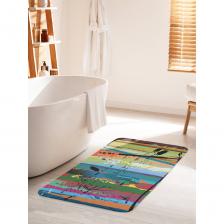 Коврик для ванной противоскользящий на пол 60х100 см станет ярким акцентом для создания домашнего уюта в интерьере вашей ванной комнаты. Большой половик для ванной, душевой и туалета выполнен из мягкого и приятного материала велсофт (100% полиэстер) с тонкой прослойкой из поролона. Велсофт- мягкий ворс, который обеспечивает комфортное прикосновение при хождении босиком. Основание изделия изготовлено из нетканого материала с антискользящим покрытием, что предотвращает его скольжение по плитке и кафелю. Края прямоугольного коврика надежно обработаны, не распушатся (не деформируются) во время эксплуатации. Быстро высыхает и не теряет своих свойств при длительном контакте с влагой. Универсальное изделие подходит для использования в бассейне, сауне, спальне в качестве прикроватного коврика и как коврик для детей. Аксессуар для ванной мгновенно впитывает влагу, быстро сохнет и не линяет. Уход: стирать при температуре 30-40 градусов, выбирая деликатный режим стирки и отжим не более 800 оборотов. НЕ ОТБЕЛИВАТЬ! Декоративная защитная подстилка с фотопринтом подходит для дома и дачи, хороший подарок маме, бабушке, папе, дедушке на День рождения, юбилей и новоселье. В комплект к коврику вы можете подобрать шторку для ванной и корзинку для белья под брендом JoyArty. Яркость рисунка может отличаться от изображения на сайте. Допустимо отклонение в размерах +- 2 см.