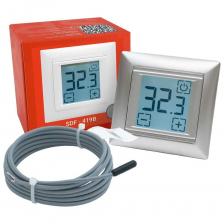 Предназначен для управления нагревом кабеля в теплых полах и других нагревательных системах. Контроль температуры нагрева и работа в заданных параметрах осуществляется с помощью термодатчика, установленного в месте нагрева.Рабочий перестраиваемый диапазон от 15°С до +45°С с шагом 0,5°С; Встраивается в стеновую коробку диаметром 60мм; Стильный дизайн и самые современные технологии, цифровой ЖК дисплей с подсветкой. Декоративная рамка терморегулятора может быть заменена рамками серии Legrand Valena. Терморегулятор устанавливается в помещении с температурой от 0°C до +50°C и влажностью не более 80%. Эксплуатация термостата не требует специального обслуживания. Для крепления к подрозетнику в корпусе термостата имеются отверстия, клеммная колодка для подключения нагревательных секций (приборов), сети питания и внешнего датчика температуры. Рабочий перестраиваемый диапазон от 15°С до +45°С с шагом 0,5°С; Встраивается в стеновую коробку диаметром 60мм; Функция коррекции термодатчика; Режим антизаморозки;